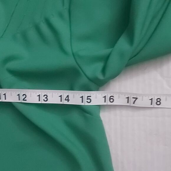 Merona Green Belted High Low Button Down Shirt Dress Pockets S Classic - Picture 6 of 8